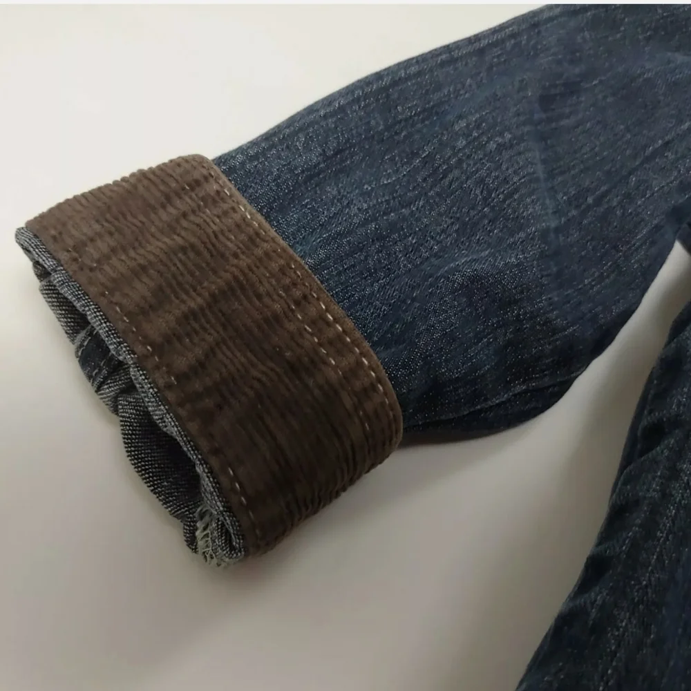 Gymboree  Denim Blue Jean Jacket. Corduroy trim. Size XS (9-18mos)